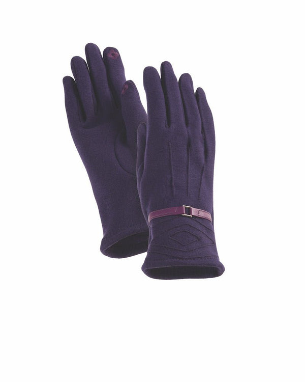 Diamond Pop Stitch Touchscreen Gloves - Purple - Laurel Burch Studios