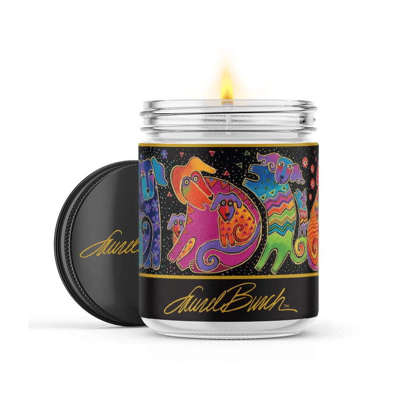 Dogs and Doggies Scented Soy Wax Candle - Laurel Burch Studios