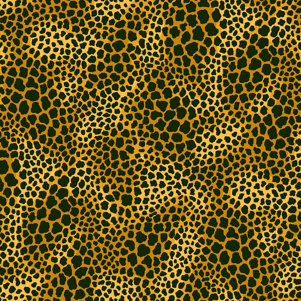 Earth Song Leopard Spots By-the-Yard - Dark Gold - Laurel Burch Studios