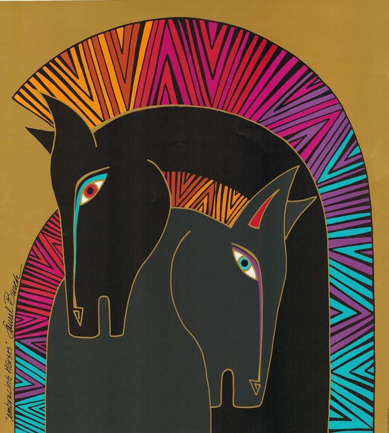Embracing Horses Print - 23" x 25" - Laurel Burch Studios