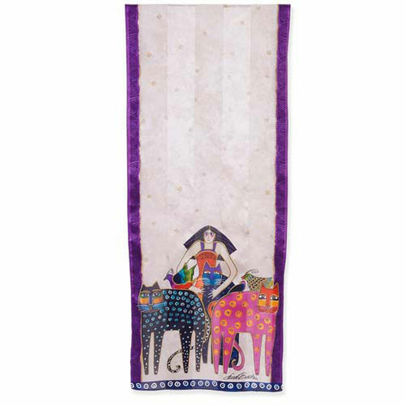 Etta and Friends Silk Scarf - Laurel Burch Studios