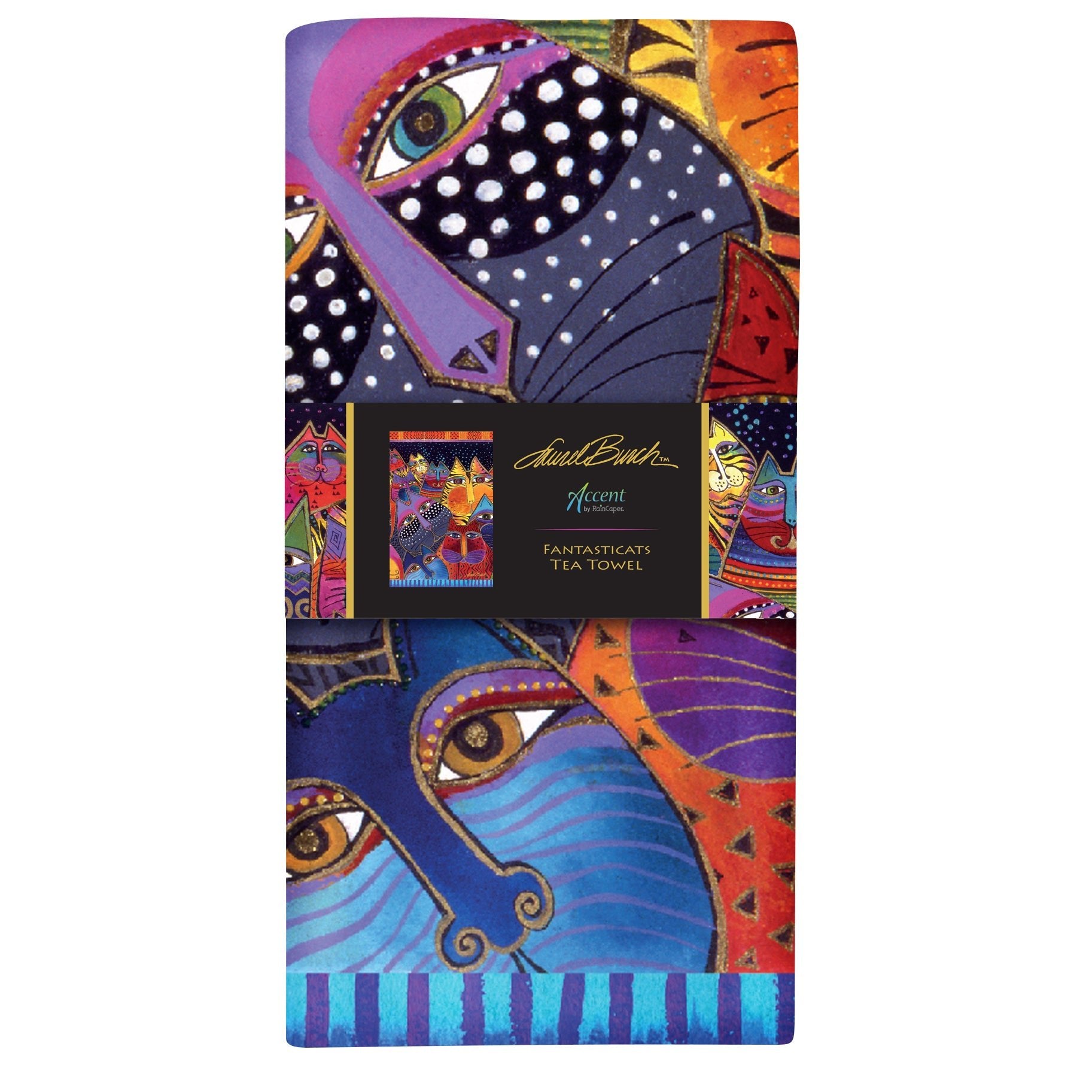 Sac Tote Laurel Burch LB2010 - Coton Imprimé Marron - Neuf Avec étiquettes