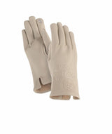 Floral Cuff Touchscreen Gloves - Creme - Laurel Burch Studios