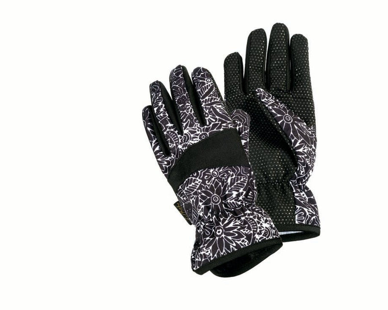 Floral Garden Gloves - Black/White - Laurel Burch Studios