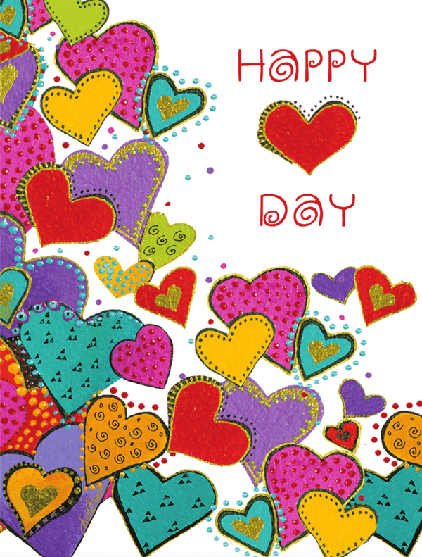 Happy ❤️ Day Valentine's Card - Single - Laurel Burch Studios