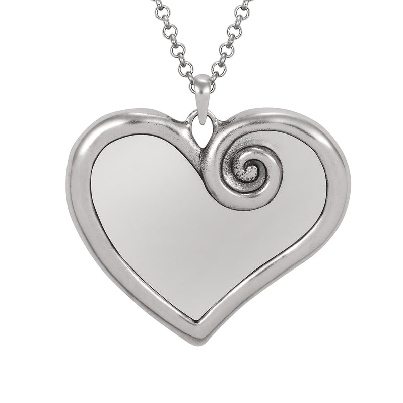 Heart Toggle Necklace, Stainless Steel Pendant