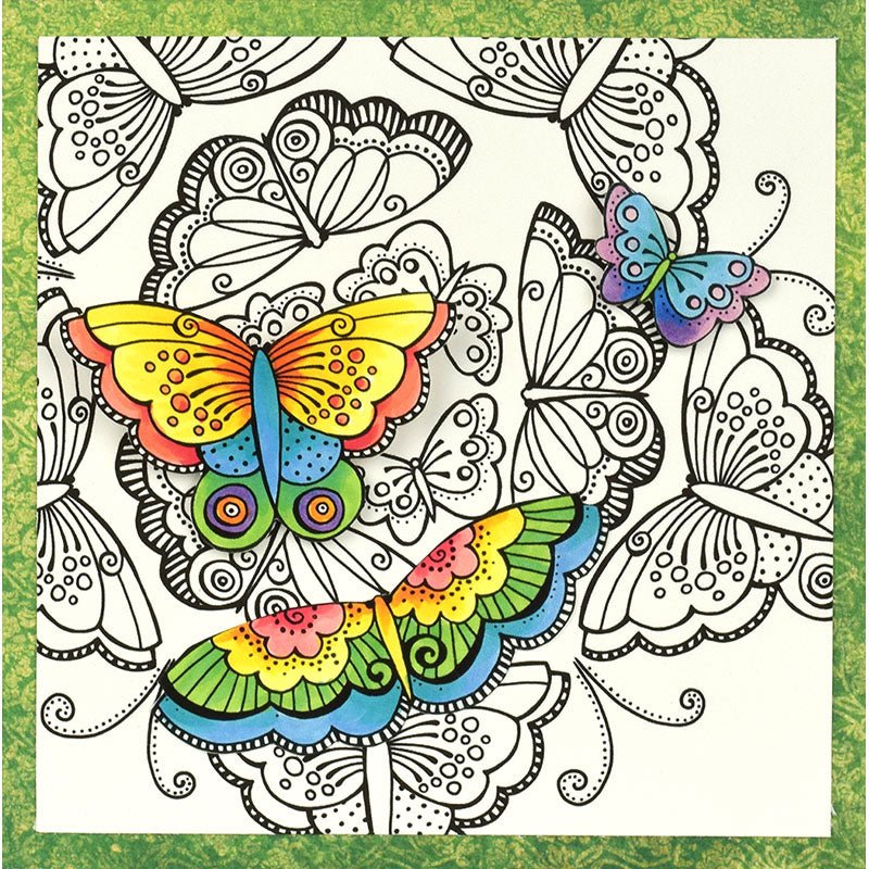 Imagine Butterflies Cling Rubber Stamps Set