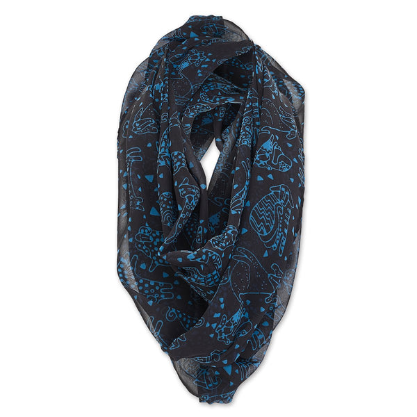 Zig Zag Dogs Infinity Scarf | Laurel Burch Studios