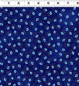 Kindred Canines Paw Prints by-the-yard - Royal Blue Metallic - Laurel Burch Studios