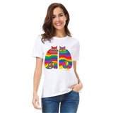 Limited Edition Unisex Rainbow Cats T-Shirt - Laurel Burch Studios