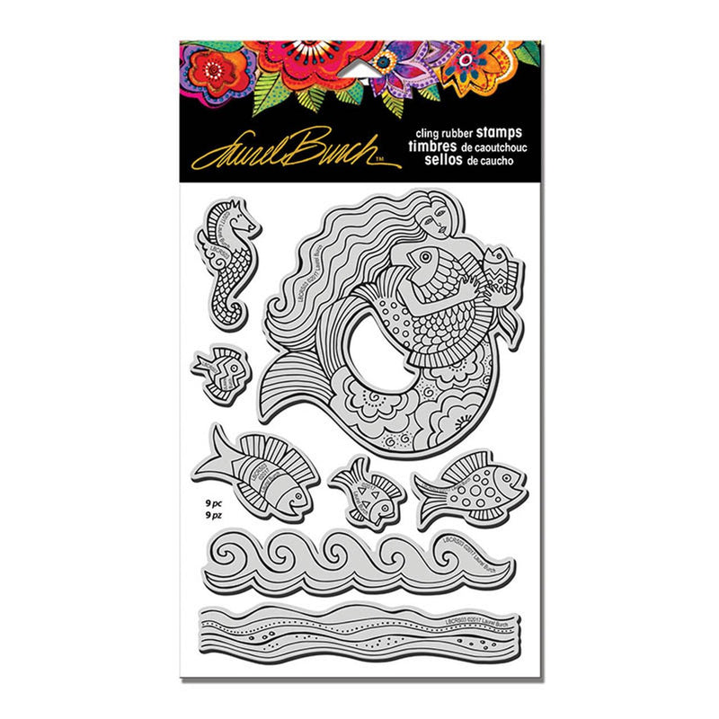 Mermaid Fish Cling Rubber Stamps Set – Laurel Burch Studios
