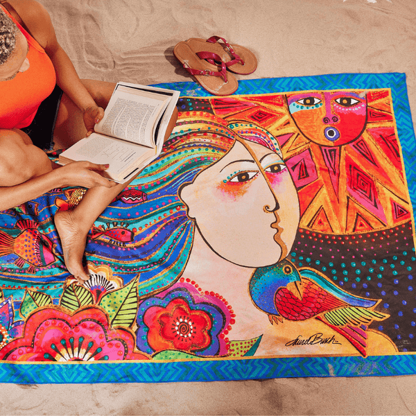 Mikayla Microfiber Beach Towel - Laurel Burch Studios