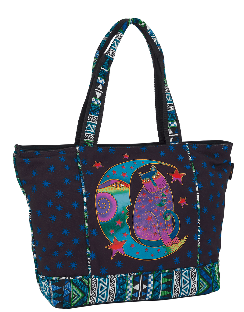 Moonside Cat Large Tote - Laurel Burch Studios