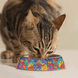 NEW! Feline Frolic Pet Bowl - Laurel Burch Studios