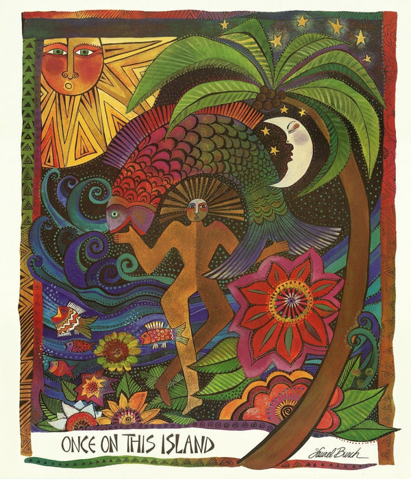 Once on this Island Print - 16" x 17" - Laurel Burch Studios