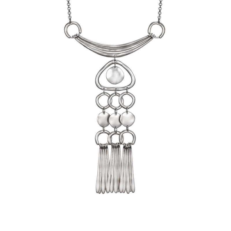 Painted Ladies Necklace Large - Silver - Laurel Burch Studios