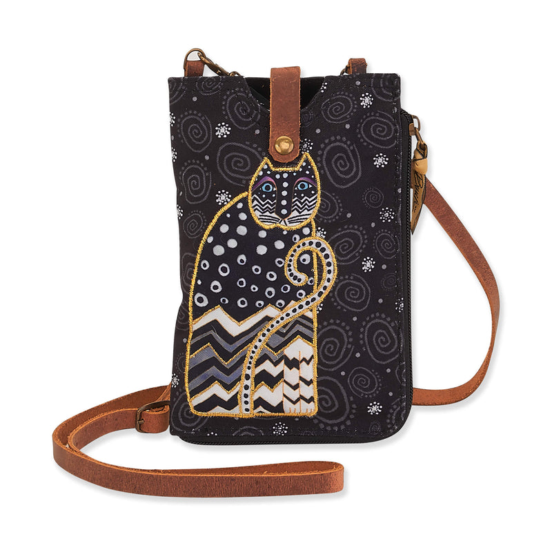 Polka Dot Gatos Phone Storage Crossbody - Laurel Burch Studios