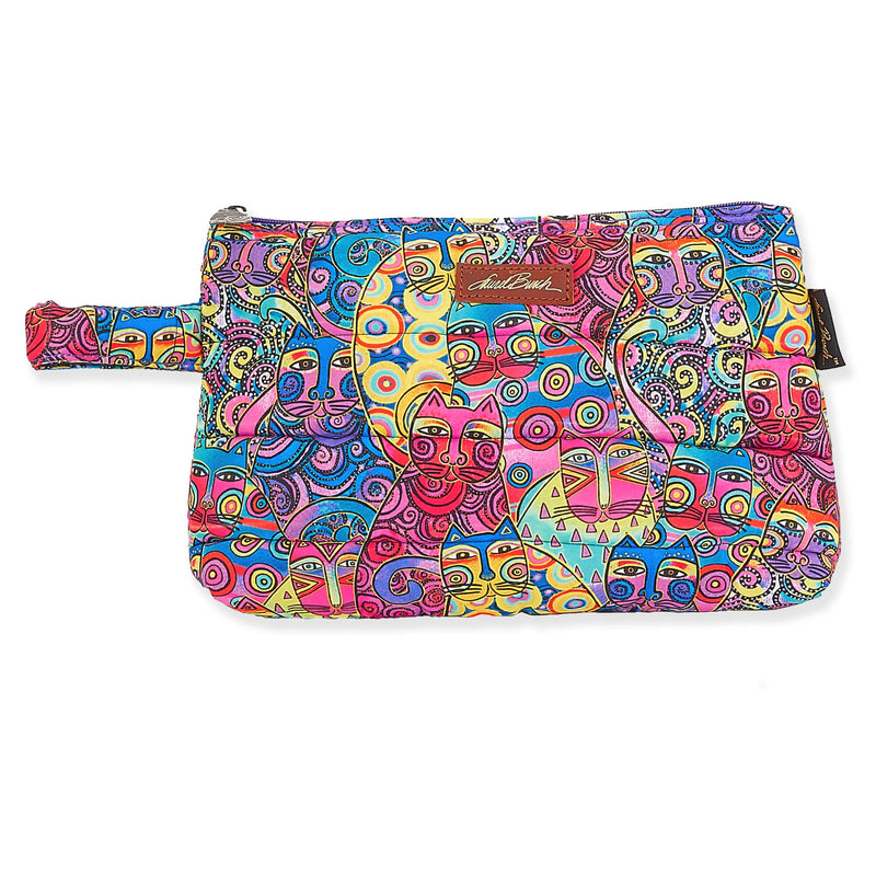 Rainbow Celebration Cats Large Cosmetic Bag - Laurel Burch Studios