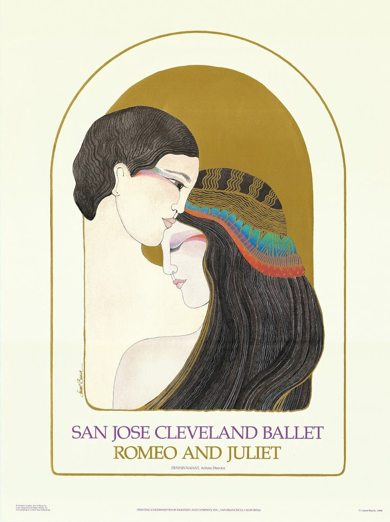 Romeo & Juliet Poster Print - 18" x 24" - Laurel Burch Studios