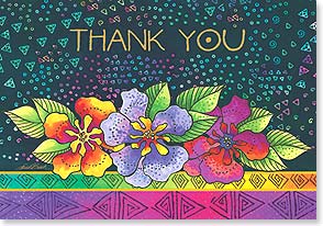 Thank You Blank Card - Single - Laurel Burch Studios