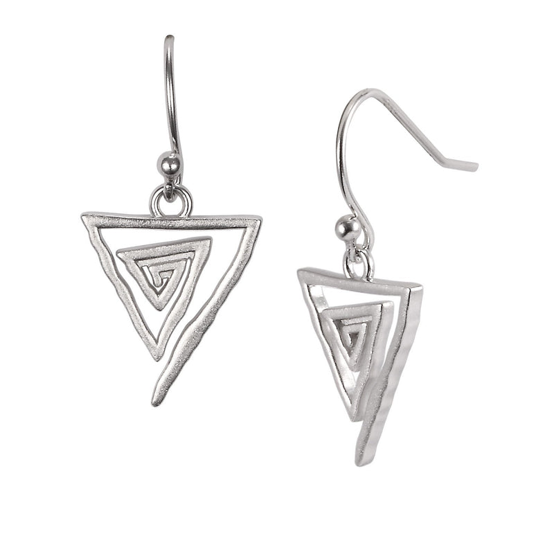 Triangle Earrings - Sterling Silver - Laurel Burch Studios