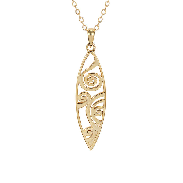 Waves Necklace - 14K Gold-Plated Sterling Silver - Laurel Burch Studios
