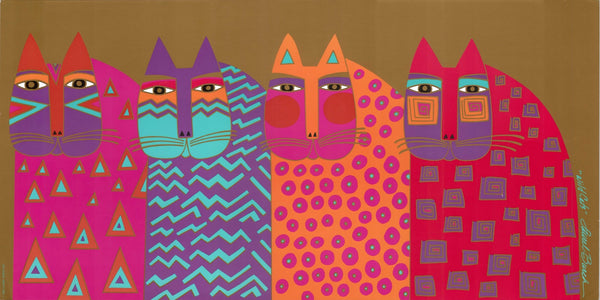 Wild Cats Print - 13" x 26" - Laurel Burch Studios