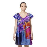 Wild Horses of Fire Flutter Sleeve Nightgown - Laurel Burch Studios