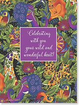 Wild Wonderful Heart Birthday Card - Single - Laurel Burch Studios