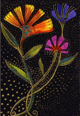 Wildflowers Pencil Case - Laurel Burch Studios