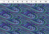 Fiesta Horses Tails By-The-Yard - Dark Blue
