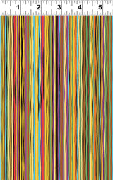 Fiesta Horses Skinny Stripe By-The-Yard - Caramel