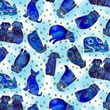 Kindred Canines Toss by-the-yard - Royal Blue Metallic