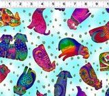 Kindred Canines Toss by-the-yard - Aqua Metallic