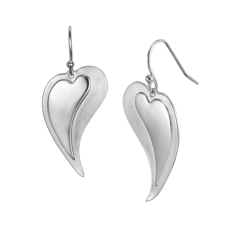 Yin Heart Earrings - Sterling Silver - Laurel Burch Studios
