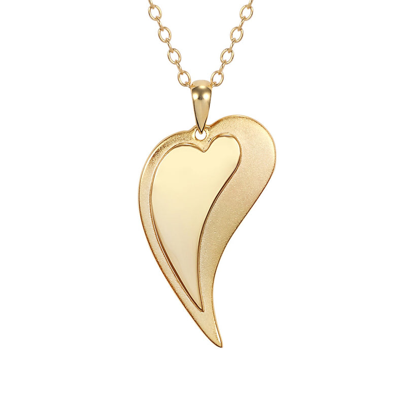Yin Heart Necklace 14K Gold-Plated Sterling Laurel Burch Studios