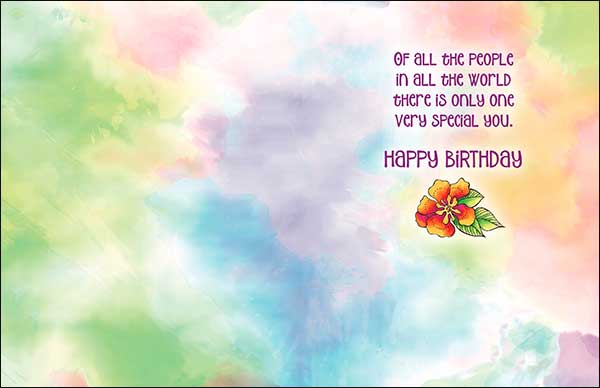 Your Brilliant Colors Birthday Card - Single - Laurel Burch Studios